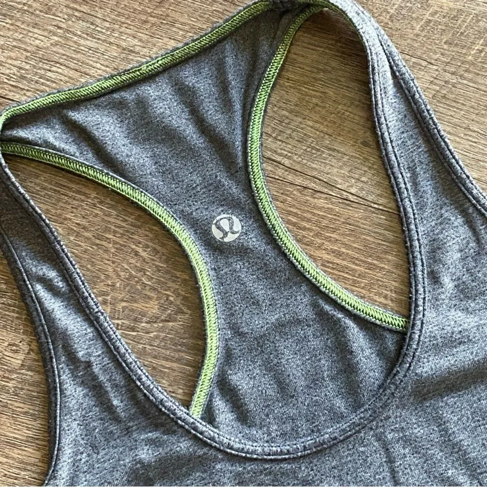 Lululemon Cool Racer Back Tank Top CRB Heather Gray 6